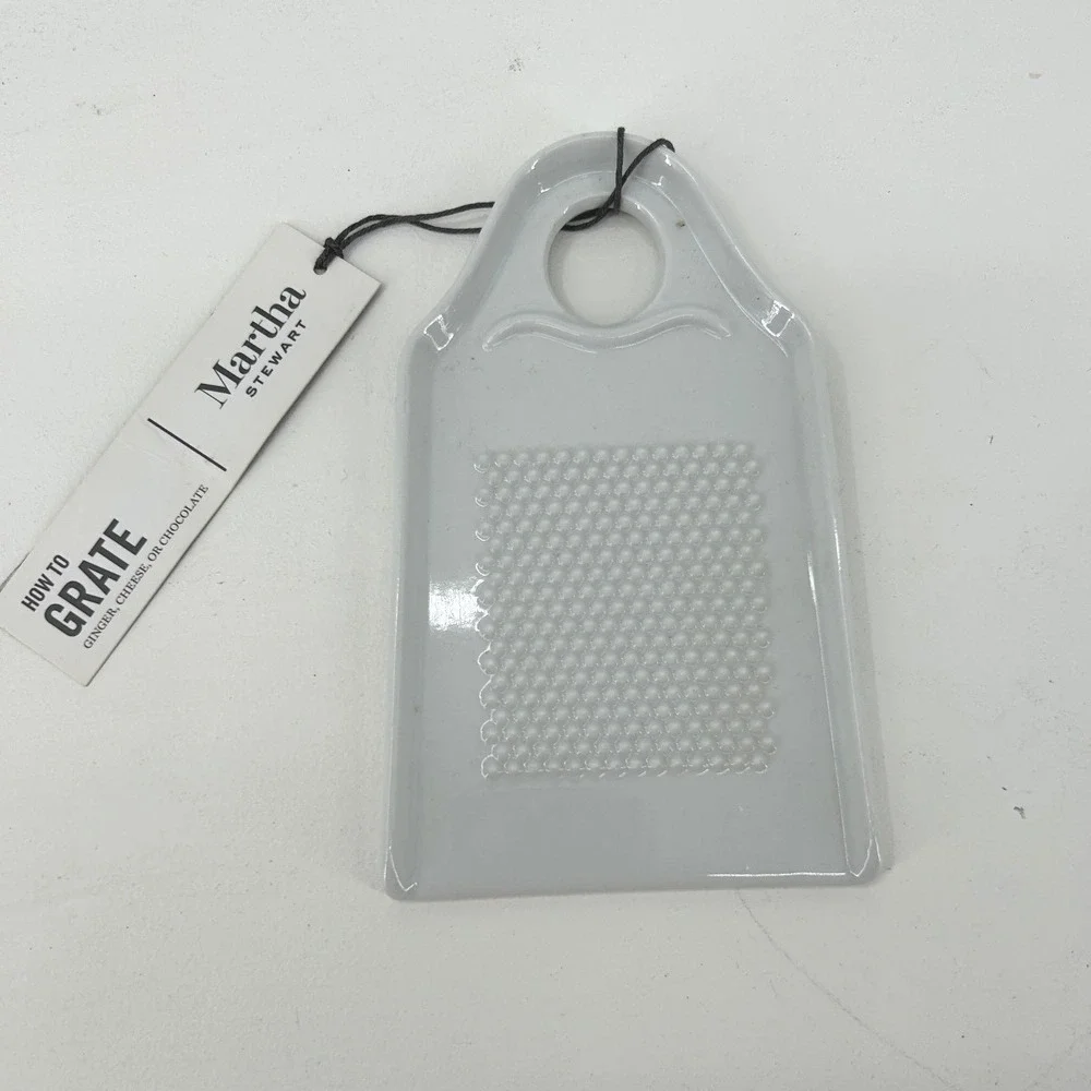 Martha Stewart Grey Ceramic Mini Grater for Ginger Garlic Chocolate New with Tag